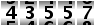 43557