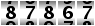 87867
