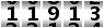 11913