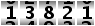 13821