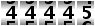44445